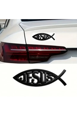 Автоэмблема "Рыбка Jesus"